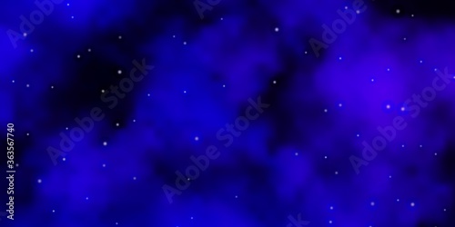 Dark Purple vector background with colorful stars. Blur decorative design in simple style with stars. Theme for cell phones.