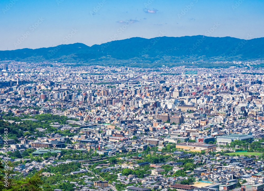 Obraz premium 京都市 中心部の町並み