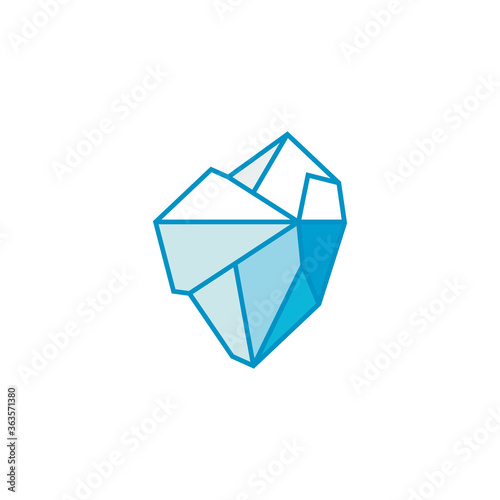 logo design iceberg icon vector