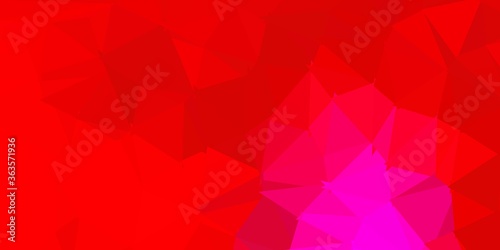 Light pink, red vector geometric polygonal design.