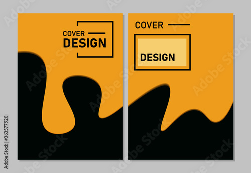 Cover design modern template paper cut design abstract background