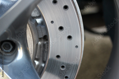 Drilled brake disc 