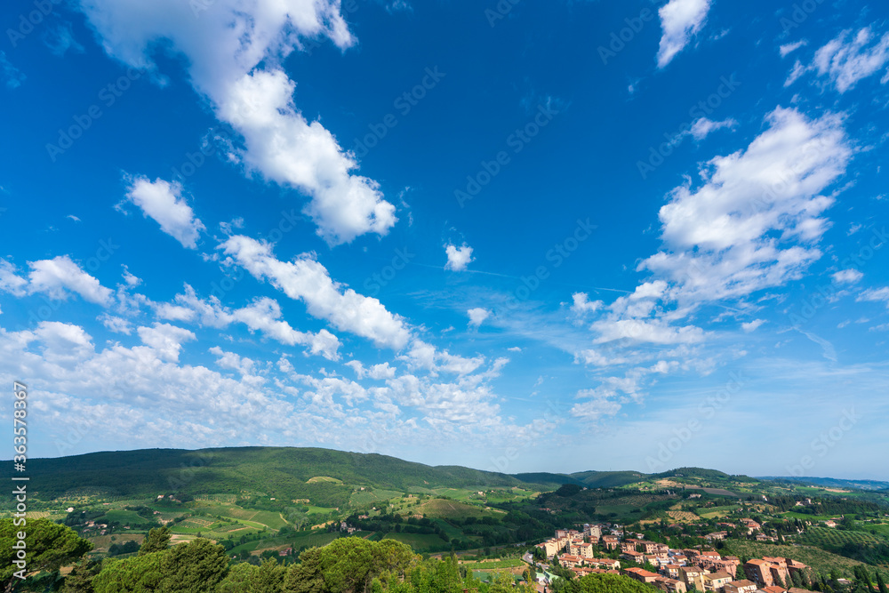 Obraz premium 世界遺産の街サン ジミニャーノの風景