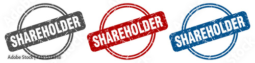 shareholder stamp. shareholder sign. shareholder label set