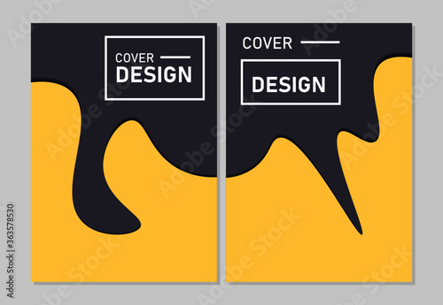 Cover design modern template paper cut design abstract background