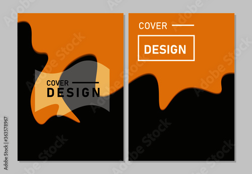 Cover design modern template paper cut design abstract background