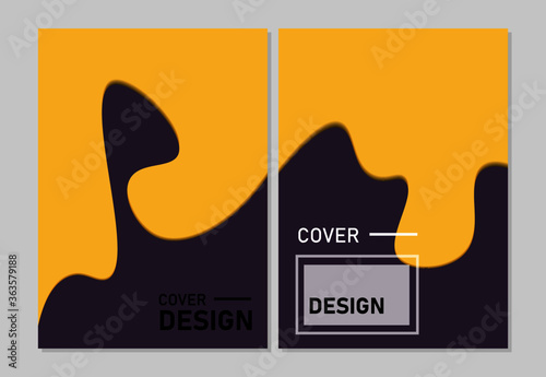Cover design modern template paper cut design abstract background