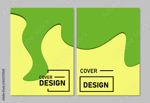 Cover design modern template paper cut design abstract background