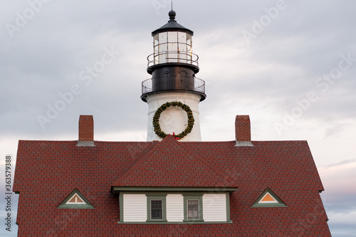Portland, Maine | Festive Lighthouse