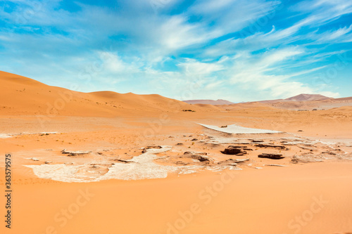 Sand Dune Landscape at Sossusvlei in the Namib Desert  Namibia  Africa 