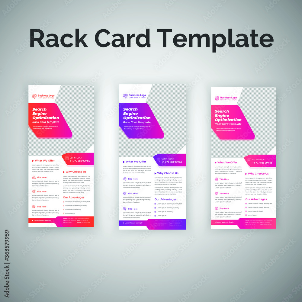 Creative Business Search Engine optimization SEO Rack Card Template