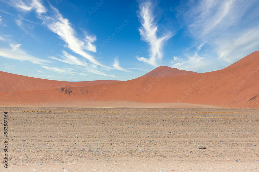 Sand Dune Landscape at Sossusvlei in the Namib Desert, Namibia, Africa
