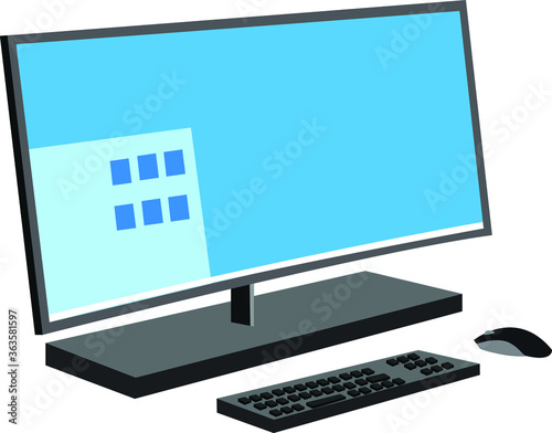 desktop computer illustration