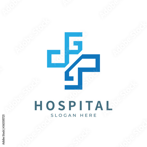 Free Download Health logo with initial letter G J, J G, G J logo designs concept. Medical health-care logo designs template. - GFXLoad