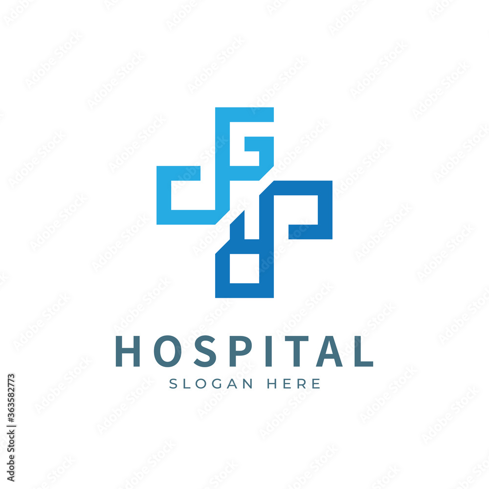Health logo with initial letter G R, R G, G R logo designs concept. Medical health-care logo designs template.