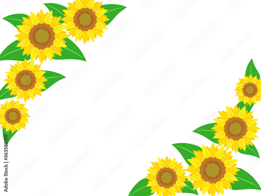 Fototapeta premium ひまわりフレーム