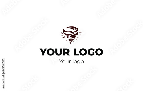 Tornado logo. Bad weather logo