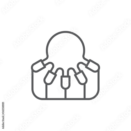Automatic milking udder vector icon symbol isolated on white background