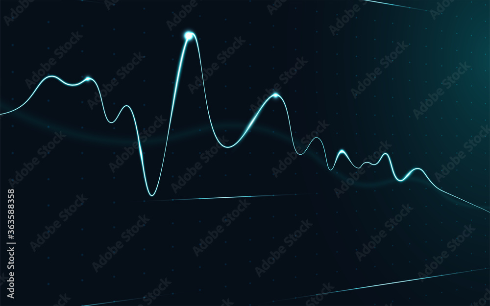 Financial stock market graph on stock market investment trading, Bullish point, Bearish point. trend of graph for business idea and all art work design. vector illustration.