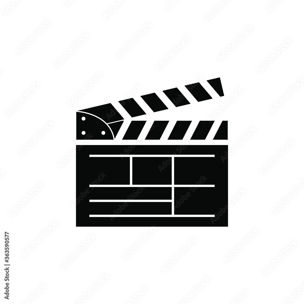 Fototapeta premium Clapper board icon design isolated on white background. Vector illustration