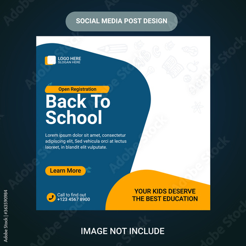 Back to home education social media post