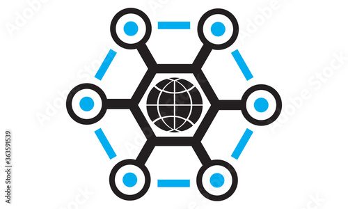 Social networking icon. vector graphics 