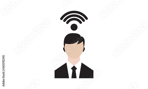 Business communication icon. vector graphics 