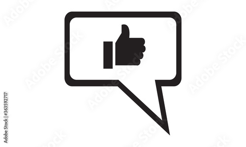 Like Feedback Icon. vector graphics  