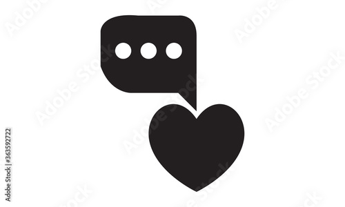 Love Feedback Icon. vector graphics 