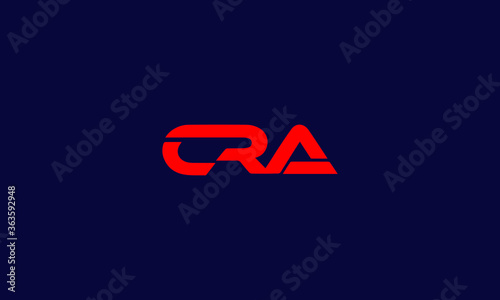 Alphabet letter icon symbol monogram logo CRA photo