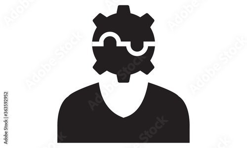 Business problem solving icon. vector graphics 