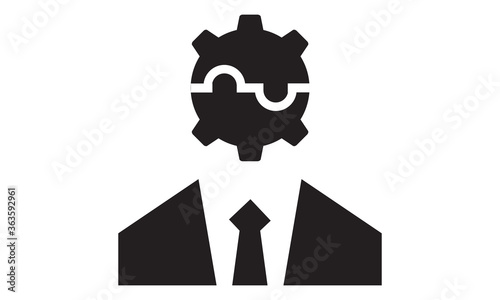 Business problem solving icon. vector graphics 
