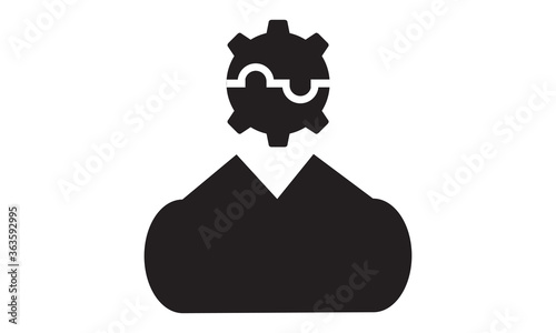 Business problem solving icon. vector graphics 