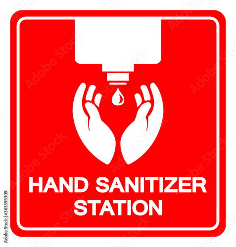 Hand Sanitizer Station Symbol Sign, Vector Illustration, Isolate On White Background Label. EPS10