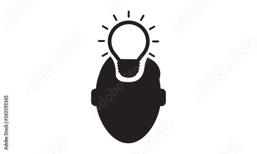Creative imagination icon. vector graphics 