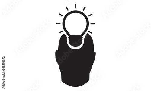 Creative imagination icon. vector graphics 