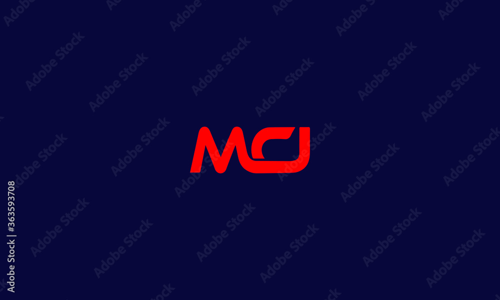 Alphabet letter icon symbol monogram logo MCJ Alphabet letter icon symbol monogram logo MCJ