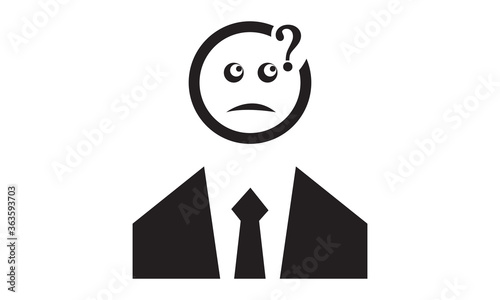 Confusion expression icon. vector graphics 
