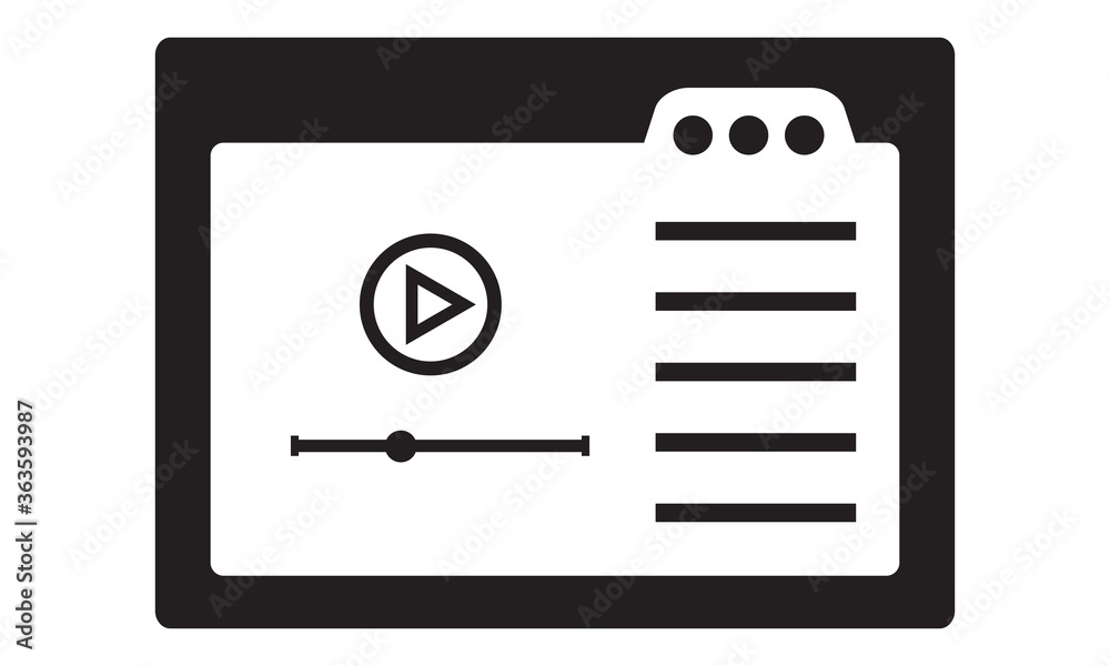 Online video icon. vector graphics Online video icon. vector graphics