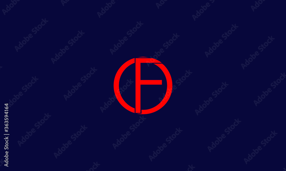 Alphabet letter icon symbol monogram logo OF Alphabet letter icon symbol monogram logo OF