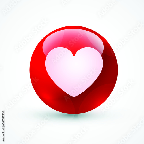 3d vector round red cartoon bubble emoticons social media chat comment reactions, icon template love heart emoji character message facebook Instagram Whatsapp