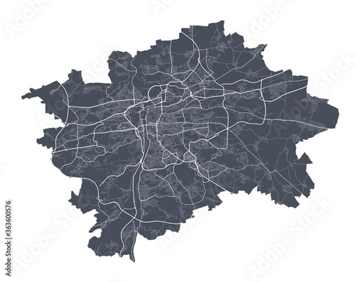 Canvas Print Prague map