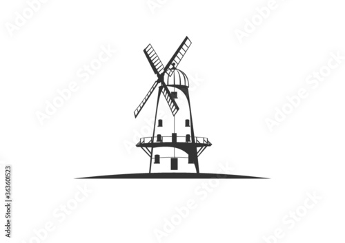 windmill vector illustration