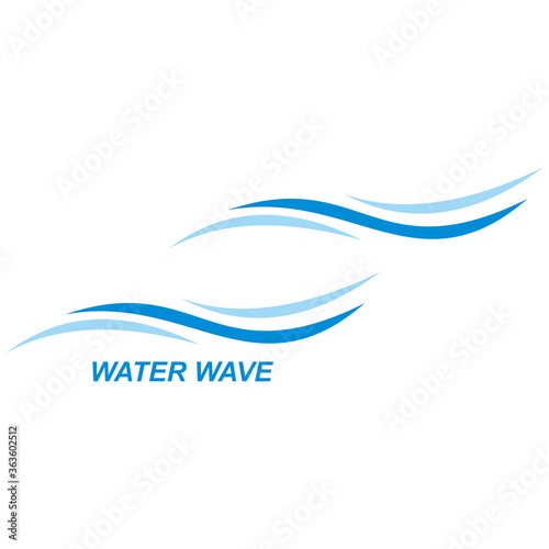 Water wave Logo Template vector illustration design © MD_01