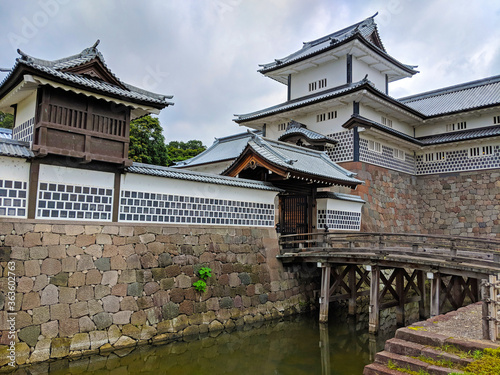 Moat and Bridge at Kanazawa Castle