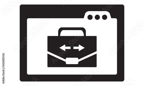 Online Job opportunities icon. vector graphics 