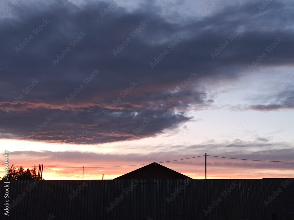 Fototapeta premium sunset in the city