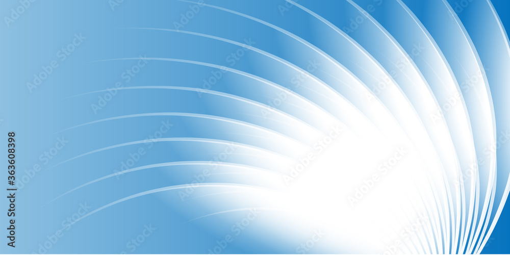 Naklejka premium Abstract blue white background with line wave curve shapes. Vector design layout for business presentations, flyers, posters and invitations. 