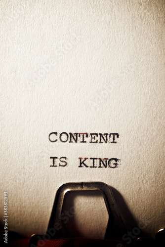Content is king text