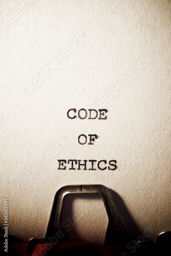 Photography Code of ethics text